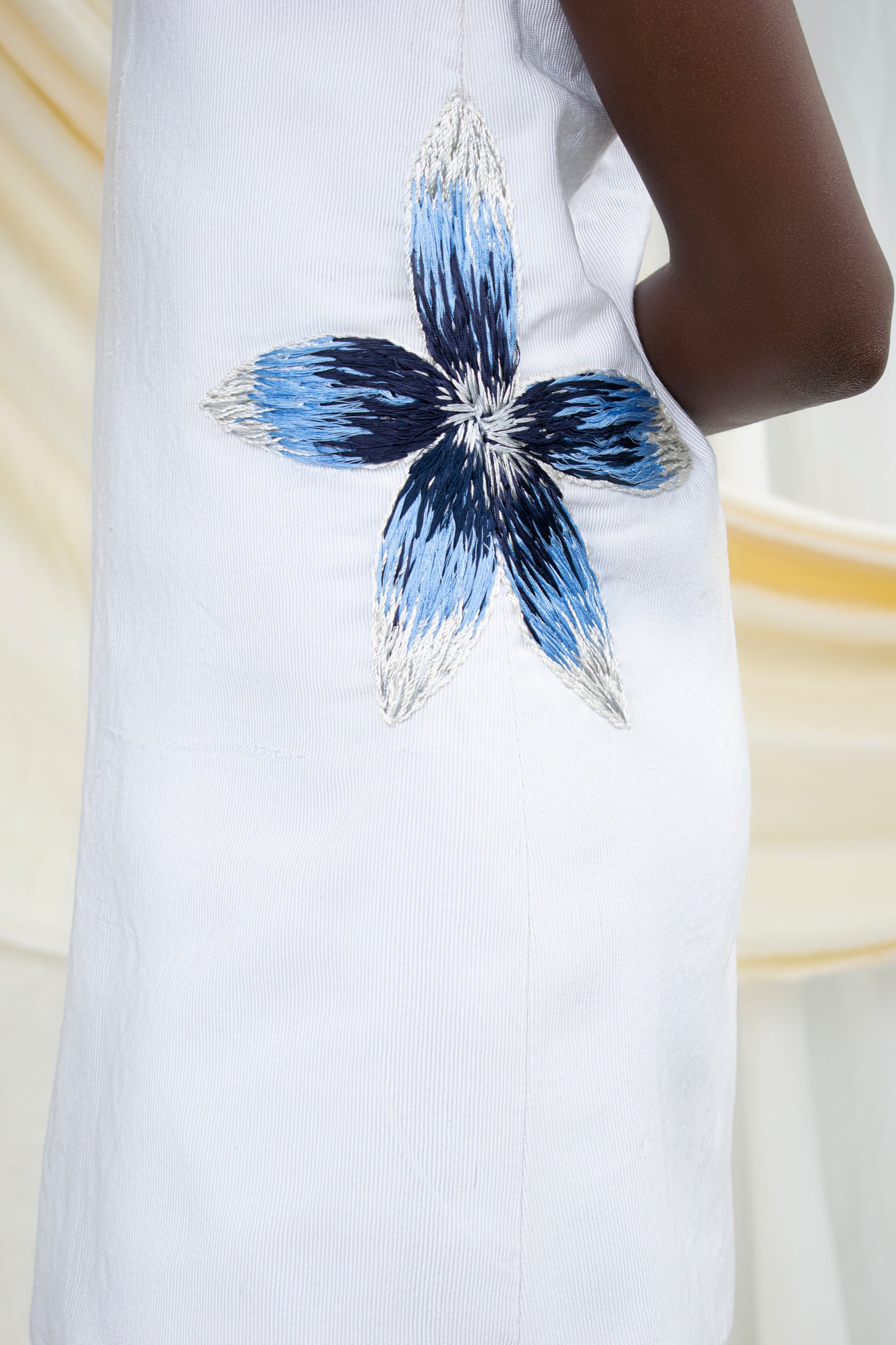 Cocoa Pod Motif Aso Oke Shift Dress