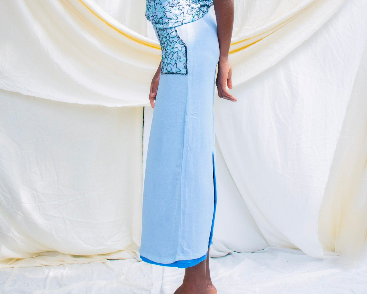 Beaded Pocket Detail Skirt