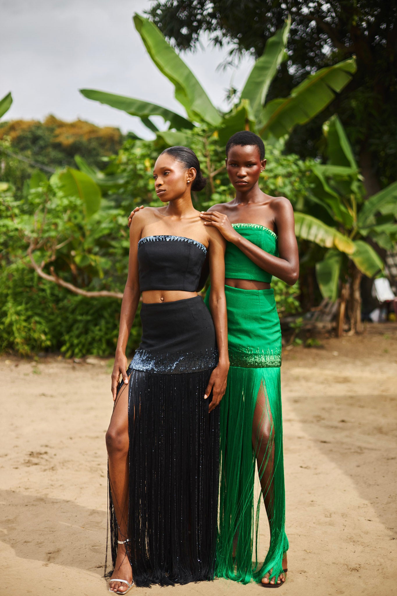 Aso Oke Beaded Top