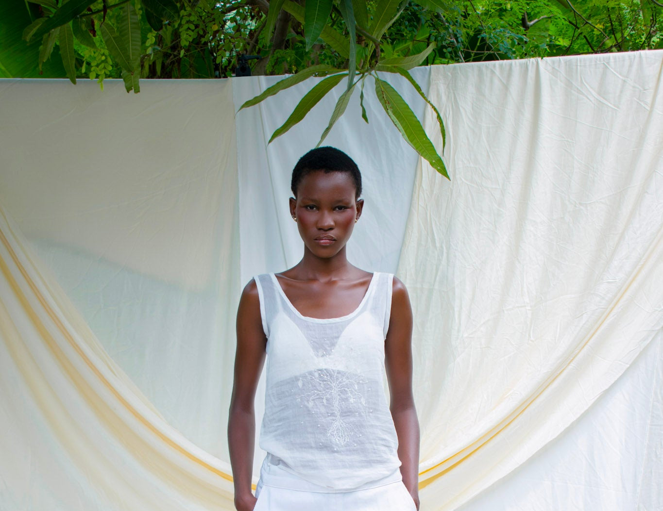 Voile Hand Beaded Top