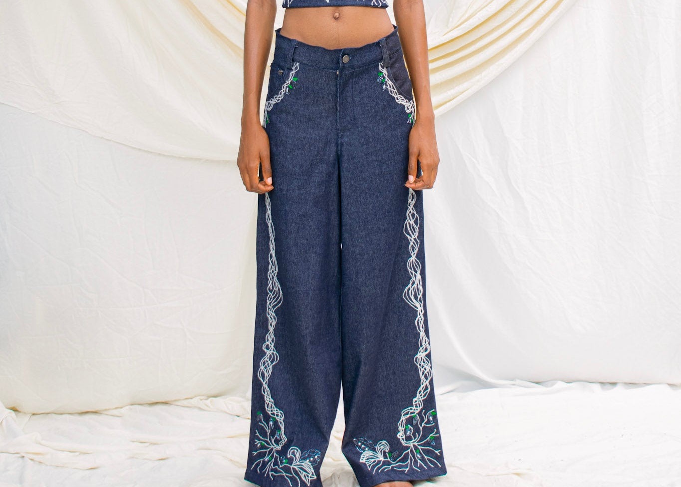 Beaded Cocoa Jeans