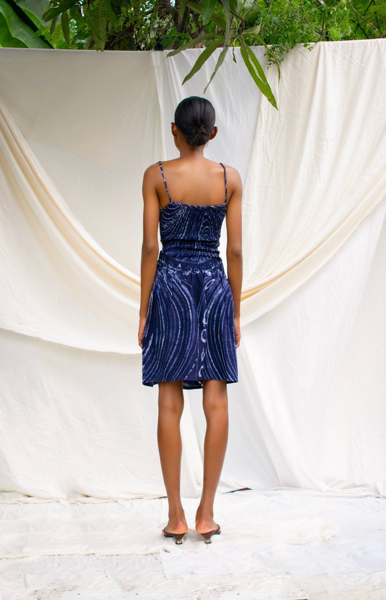 Batik Shirred Cotton Dress