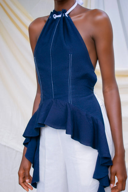 Embroidered Eyelet Detail Top