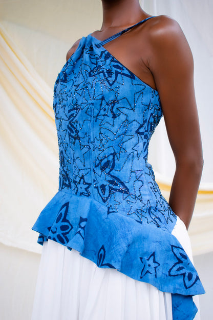 Batik Halter Mini Dress