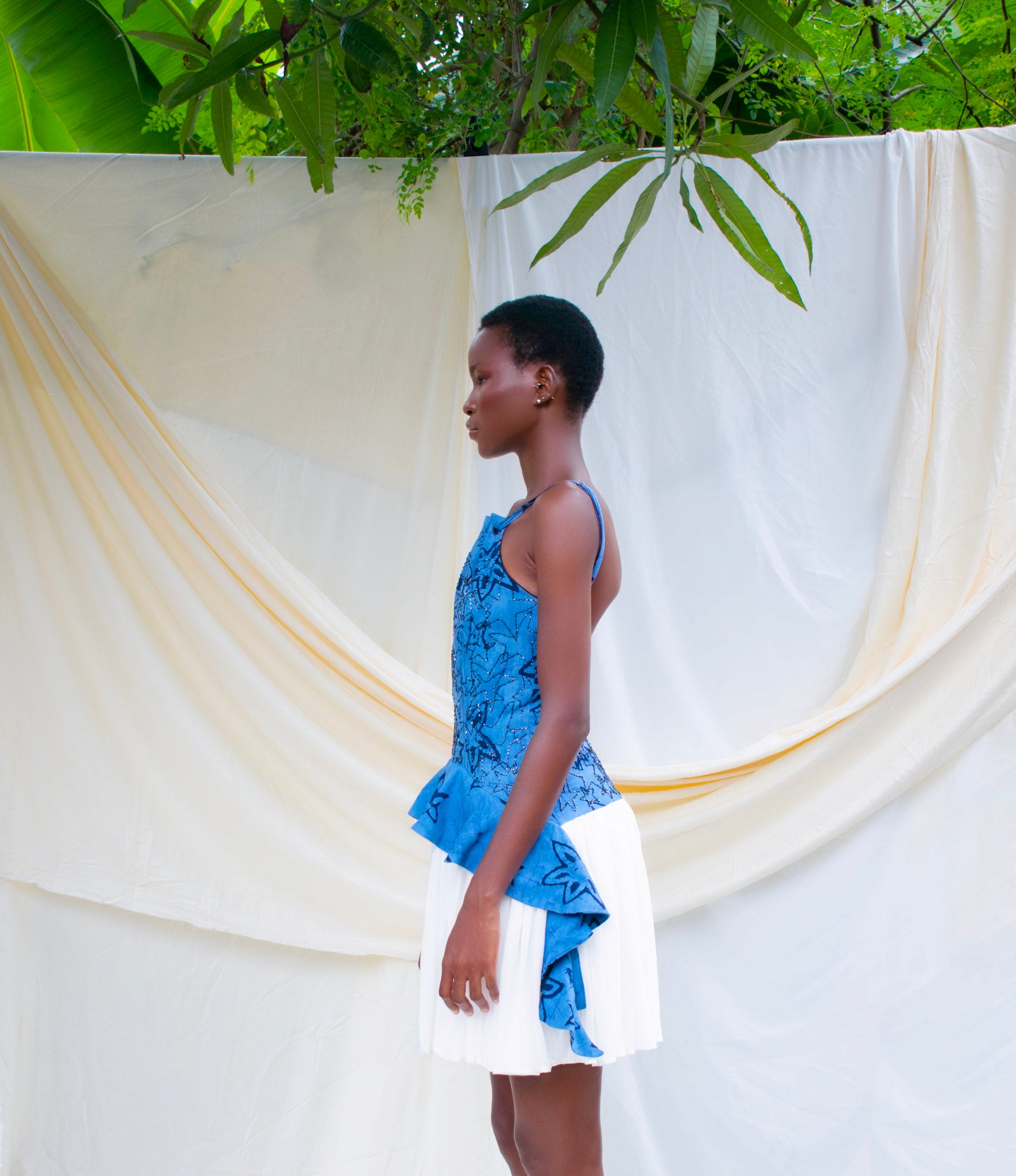 Batik Halter Mini Dress