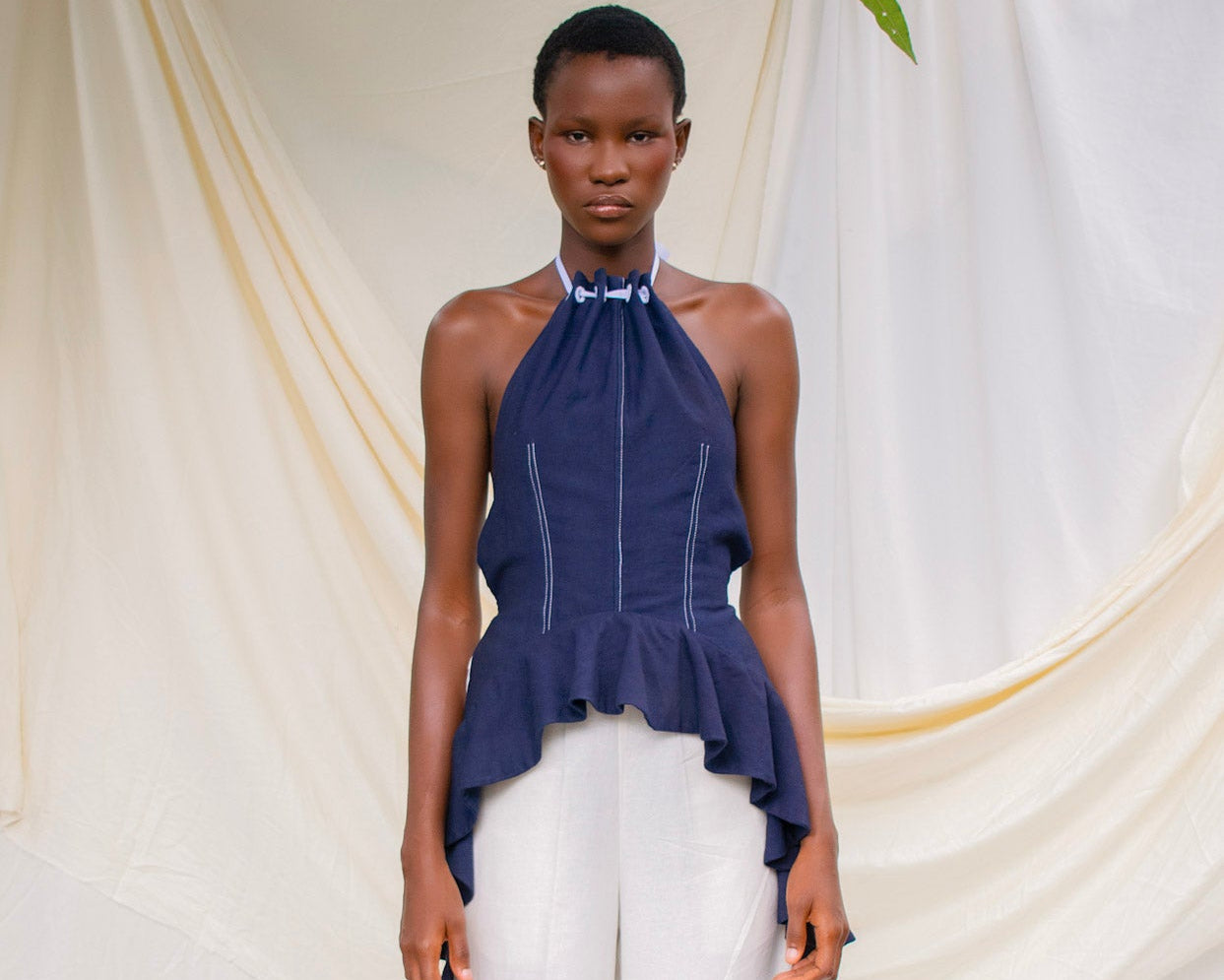 Embroidered Eyelet Detail Top