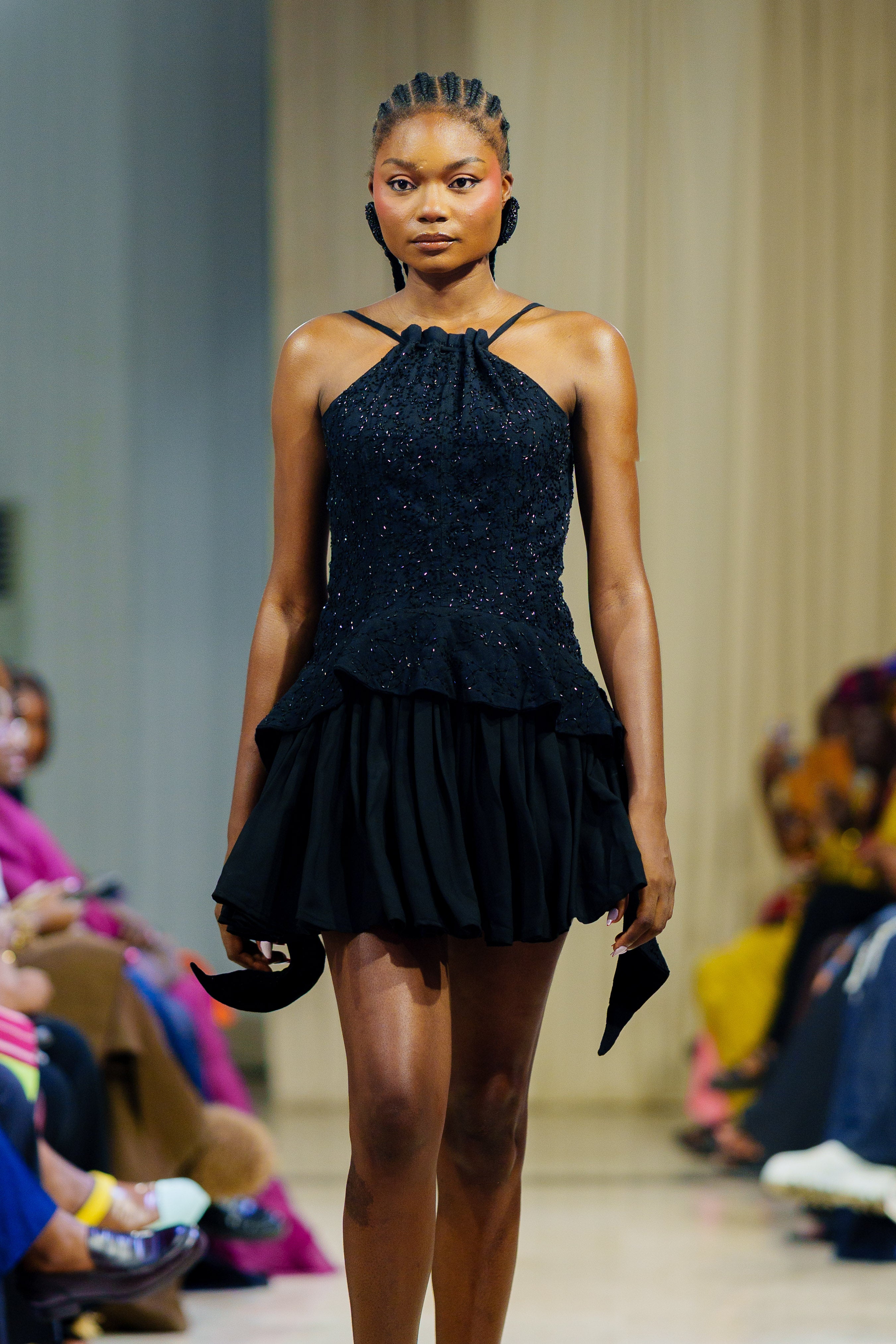 Halter Mini Dress (Black)