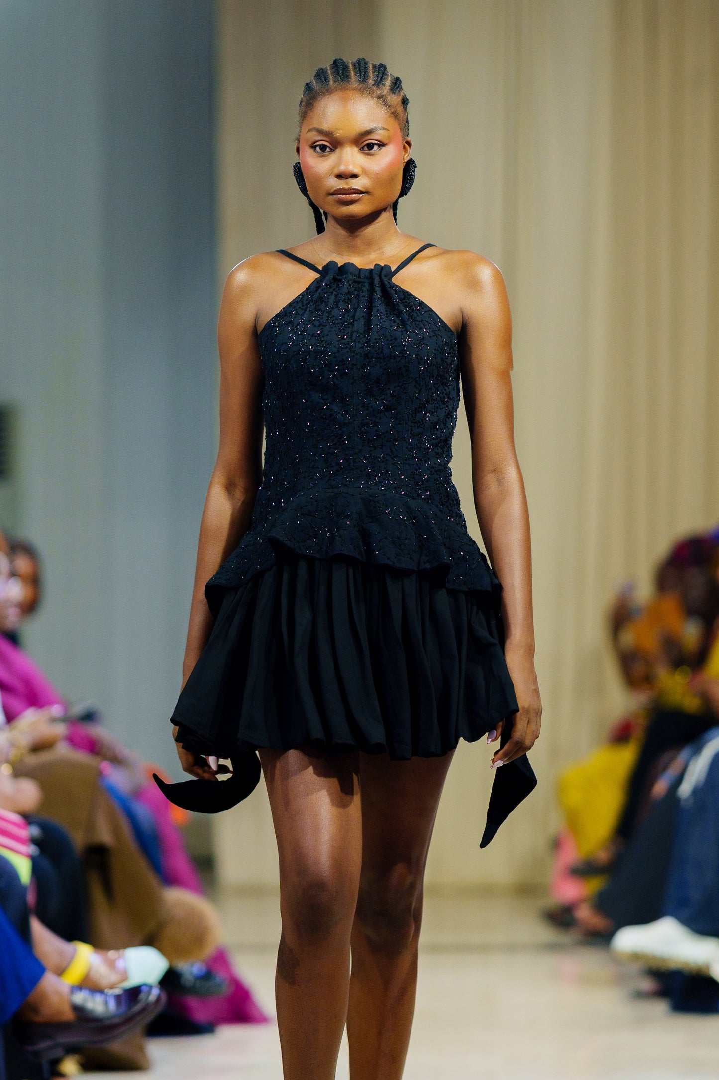 Halter Mini Dress (Black)