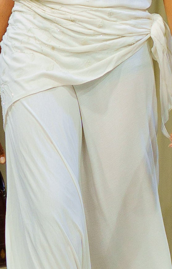 Voile Beaded Scarf Skirt