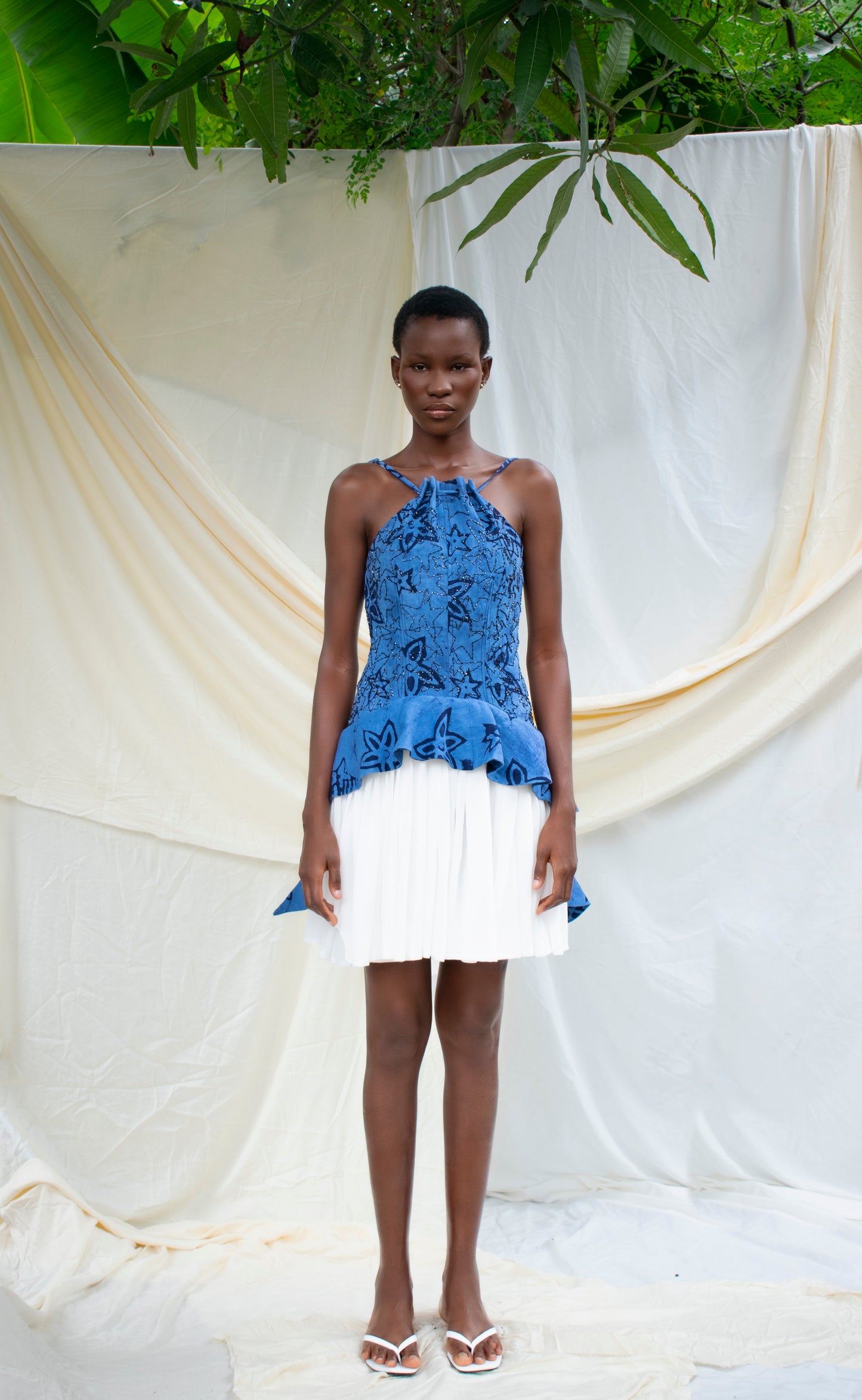 Batik Halter Mini Dress