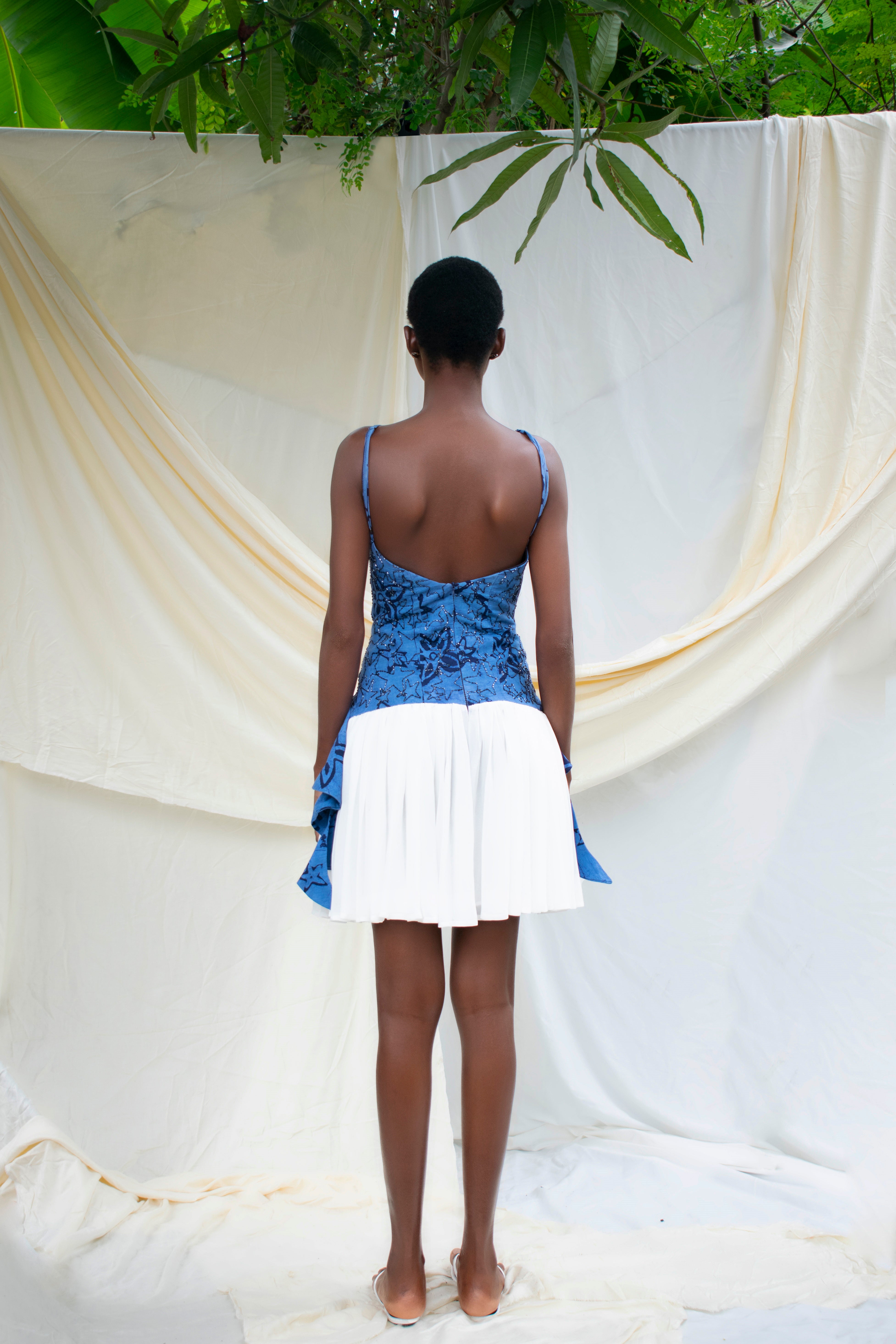 Batik Halter Mini Dress