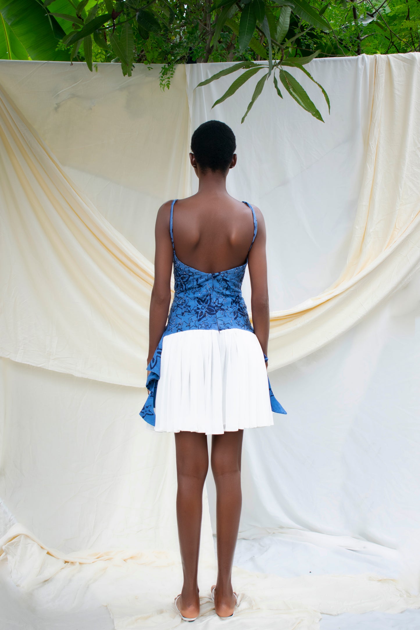 Batik Halter Mini Dress