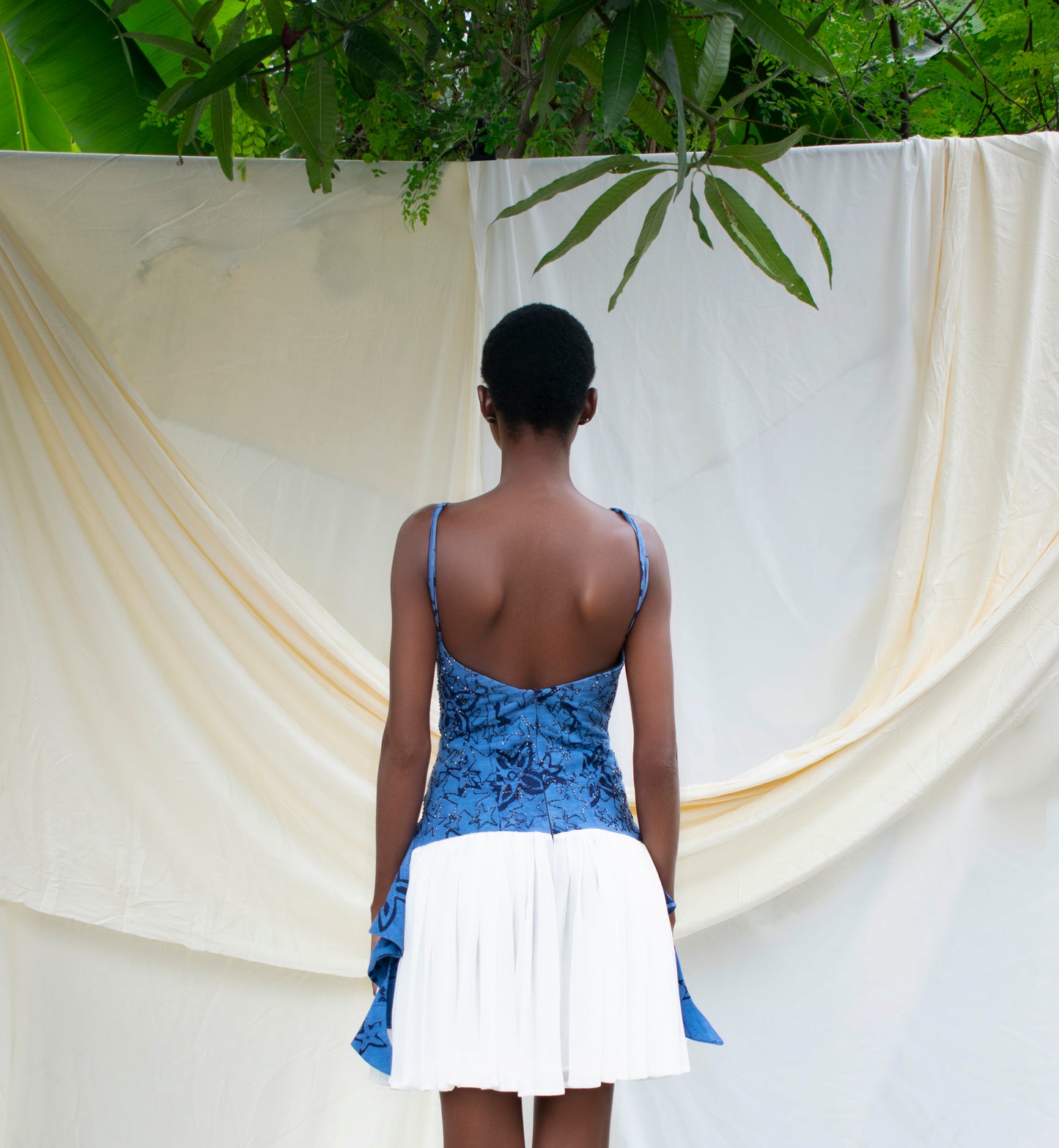 Batik Halter Mini Dress