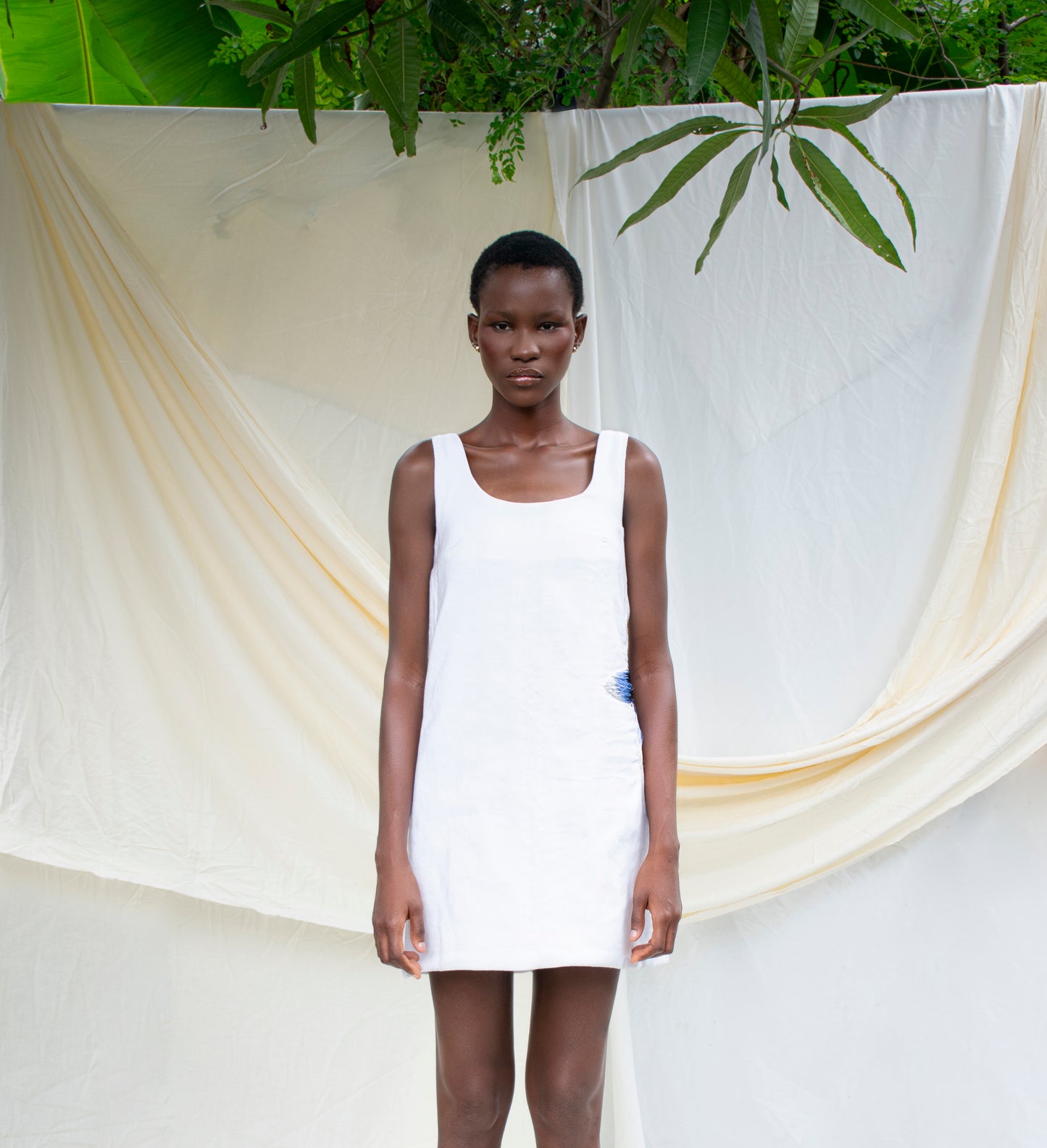 Cocoa Pod Motif Aso Oke Shift Dress