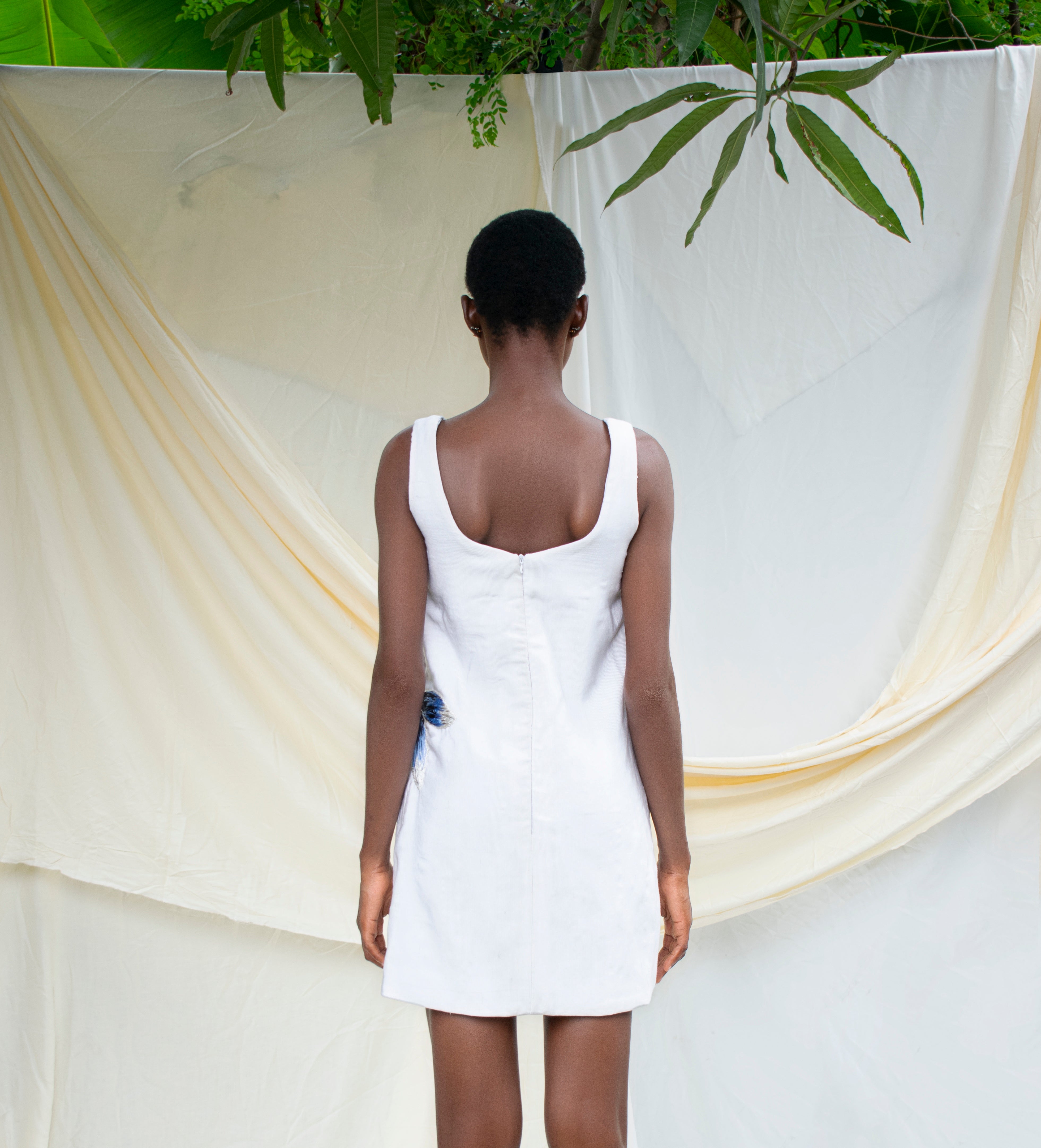 Cocoa Pod Motif Aso Oke Shift Dress