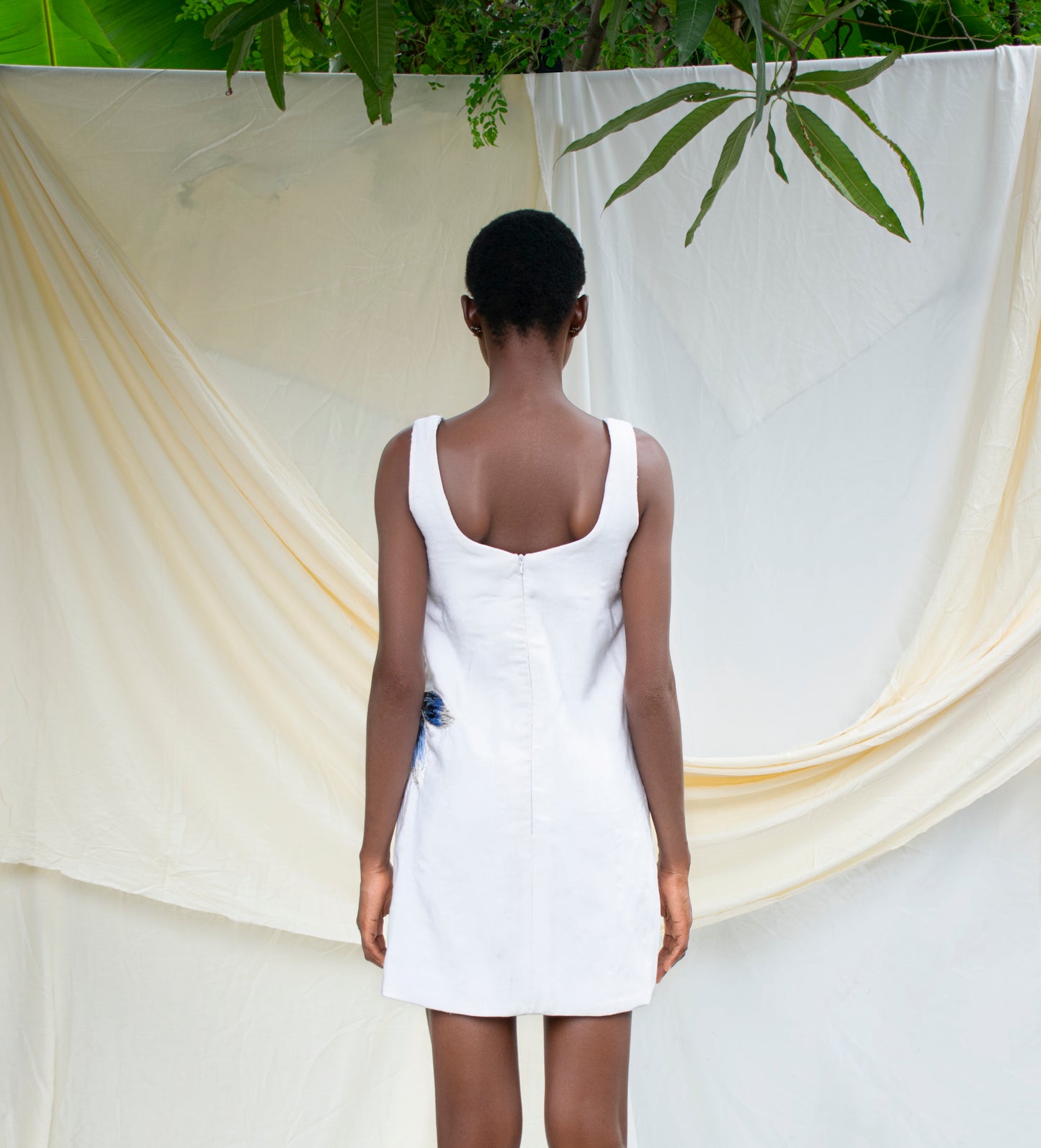 Cocoa Pod Motif Aso Oke Shift Dress