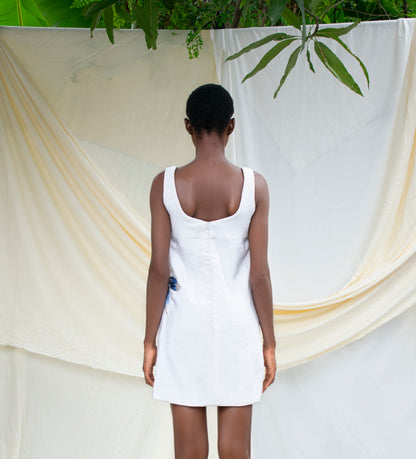 Cocoa Pod Motif Aso Oke Shift Dress