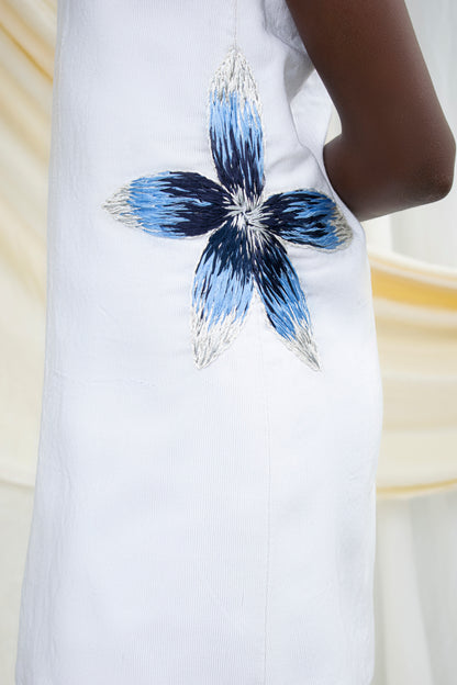 Cocoa Pod Motif Aso Oke Shift Dress