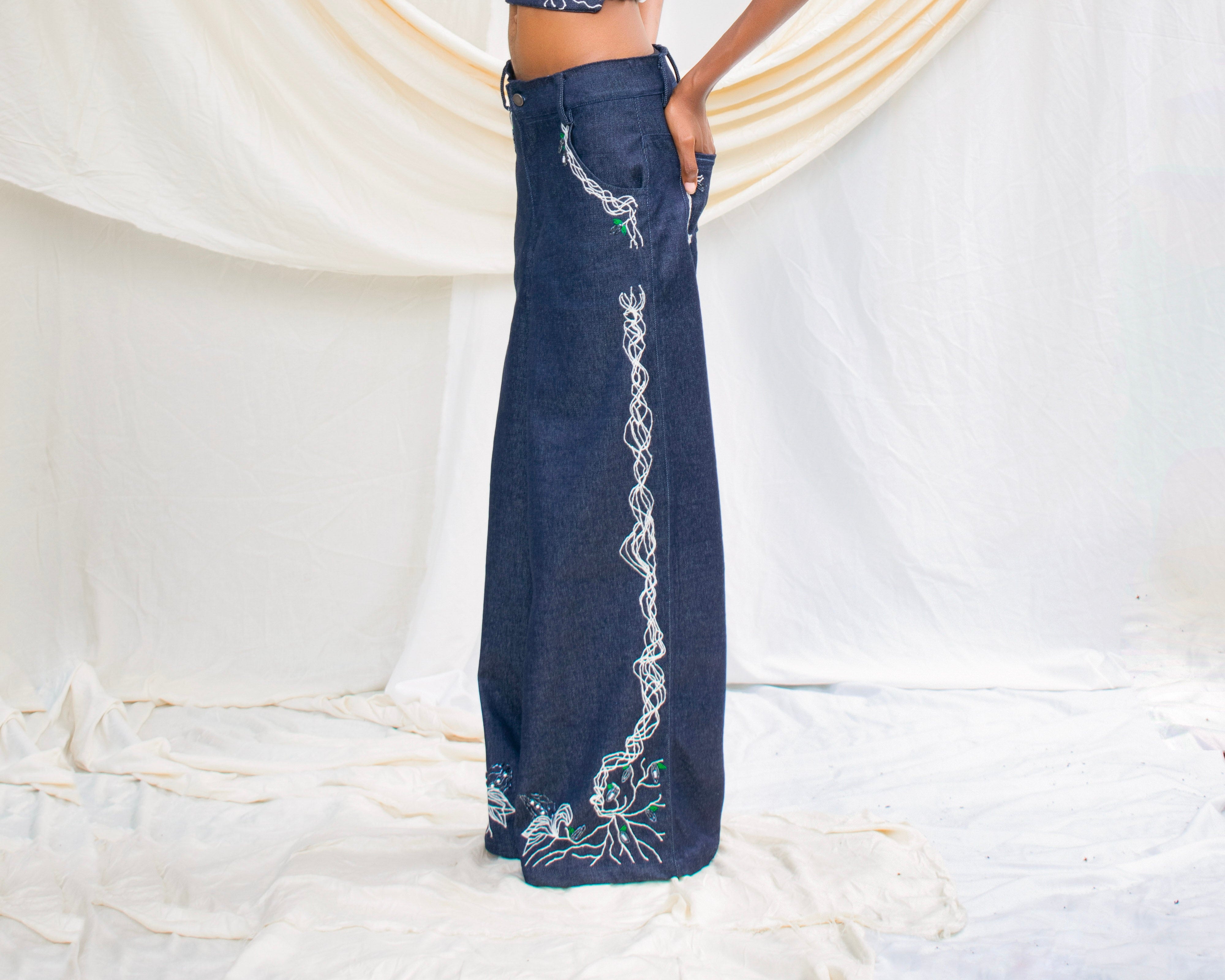 Beaded Cocoa Jeans