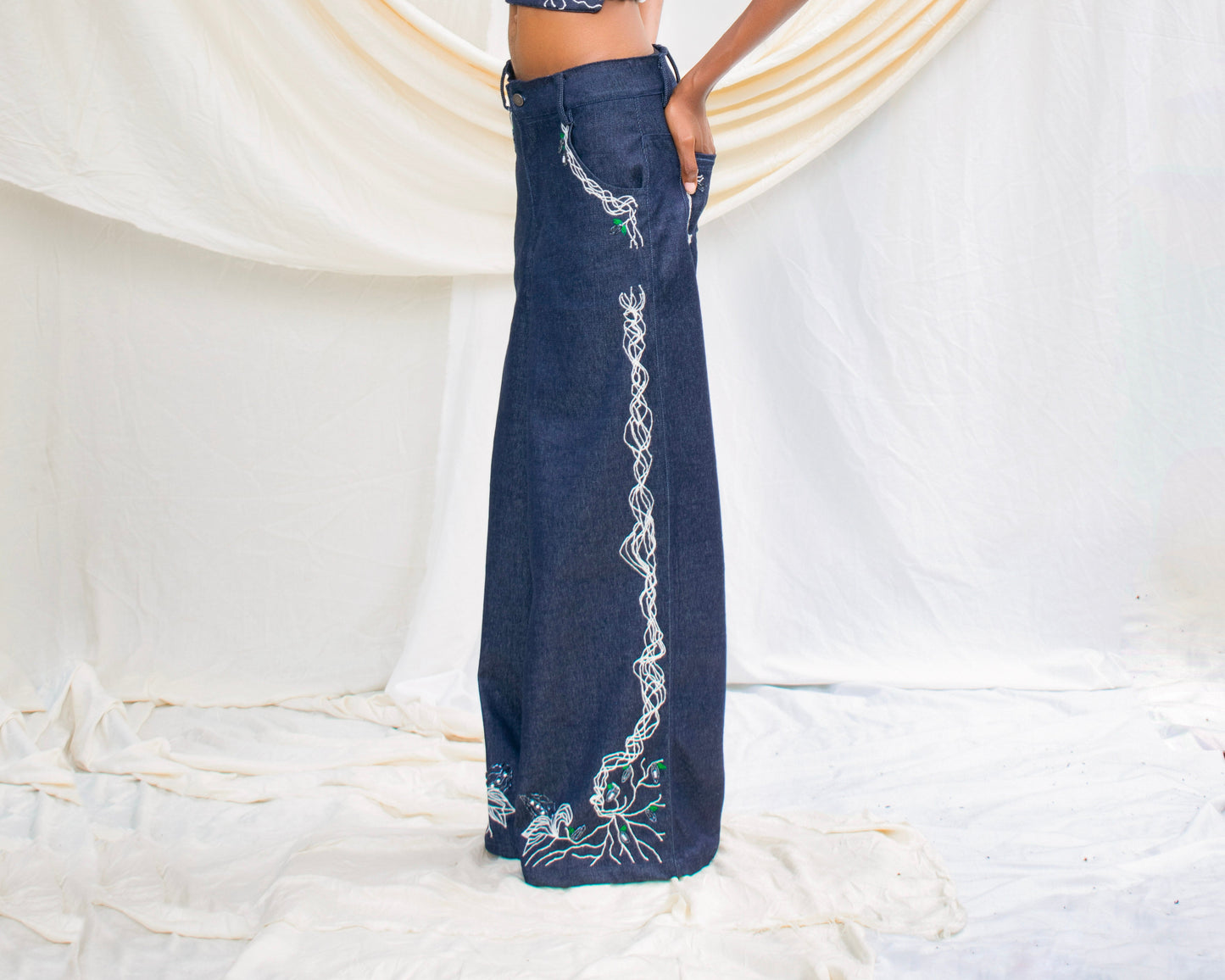 Beaded Cocoa Jeans