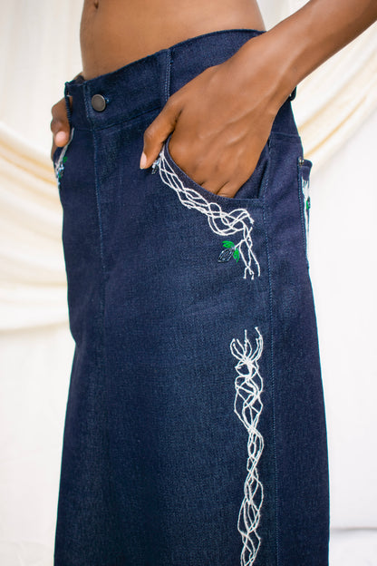 Beaded Cocoa Jeans