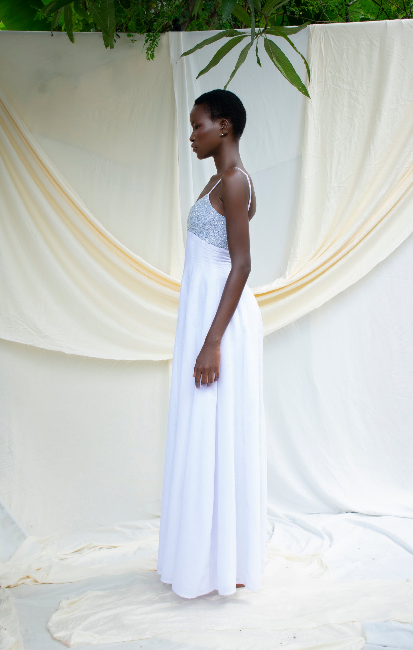 Beaded Linen Dress