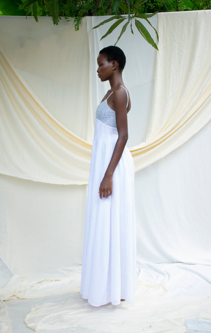 Beaded Linen Dress