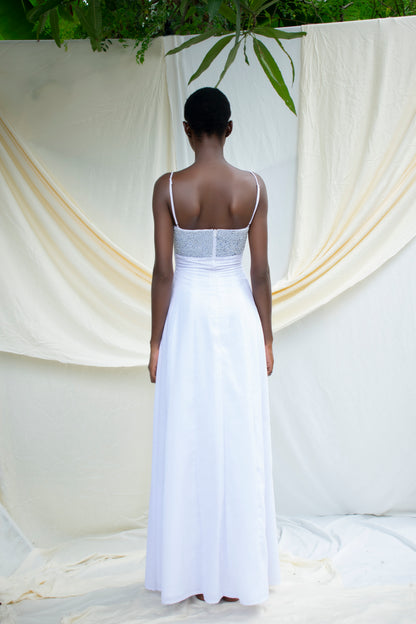 Beaded Linen Dress