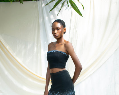 Aso Oke Beaded Top