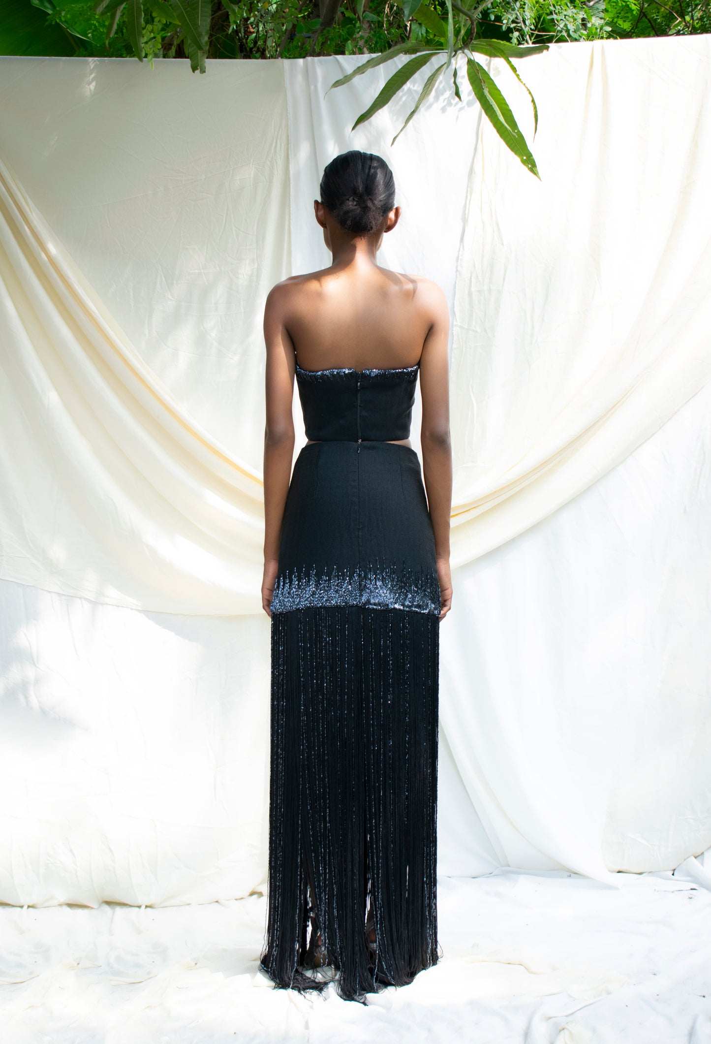 Hand Woven Fringe Detail Skirt