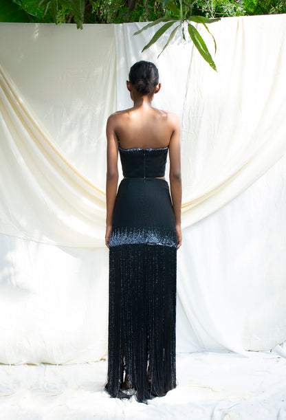 Hand Woven Fringe Detail Skirt