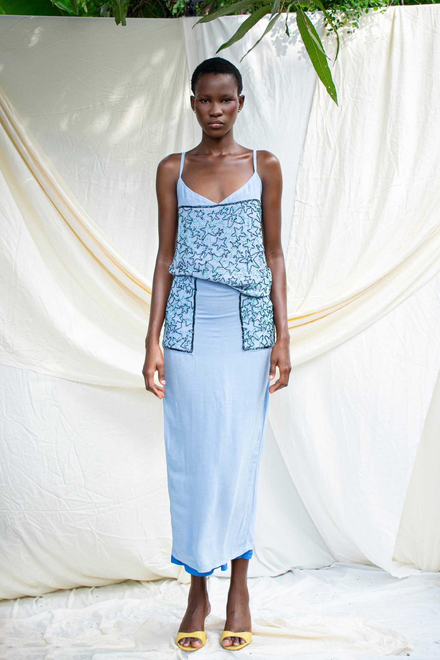 Beaded Pocket Detail Skirt