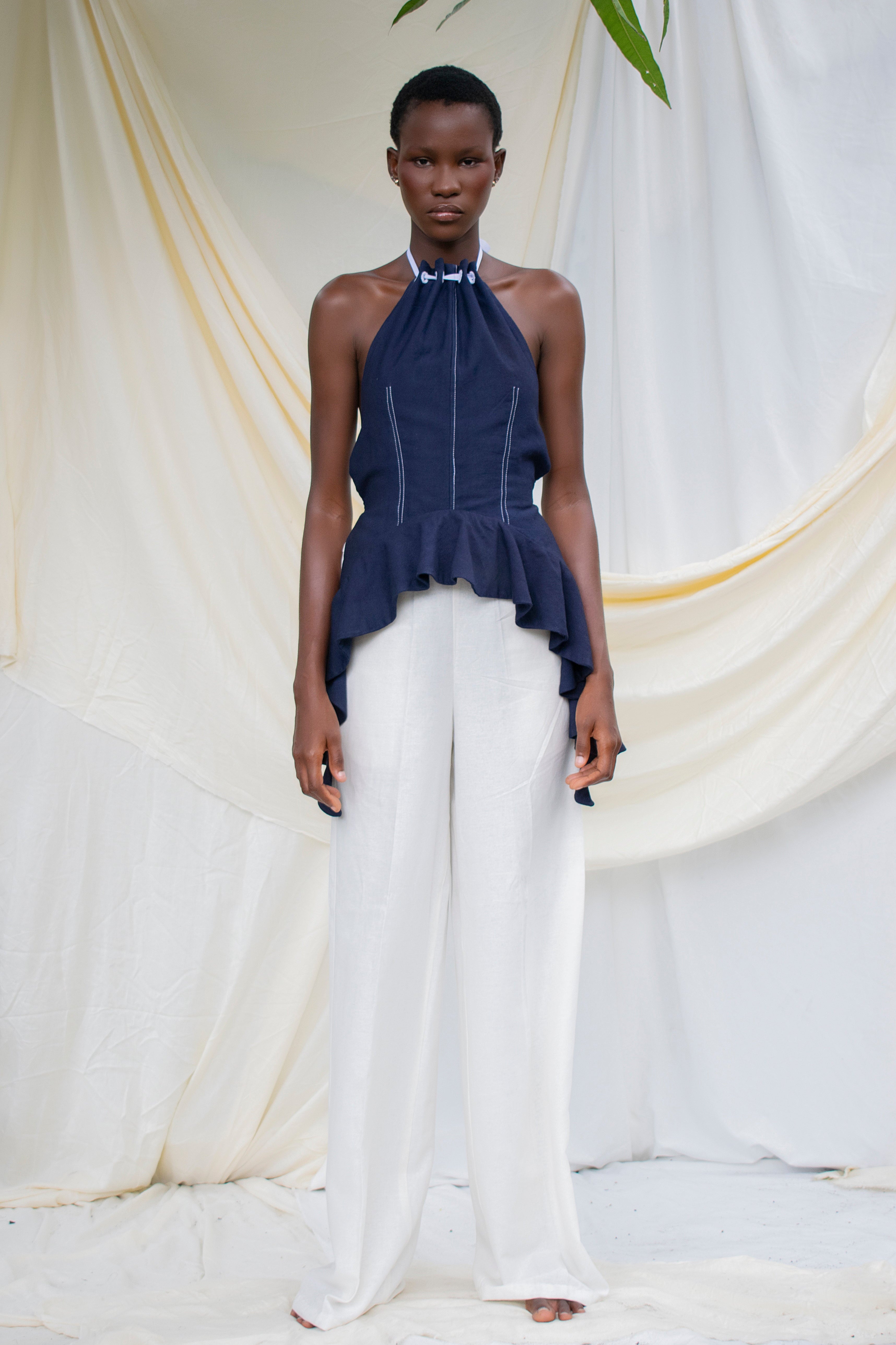 Embroidered Eyelet Detail Top