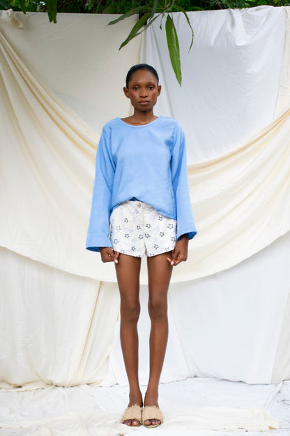 Embroidered Mini Shorts