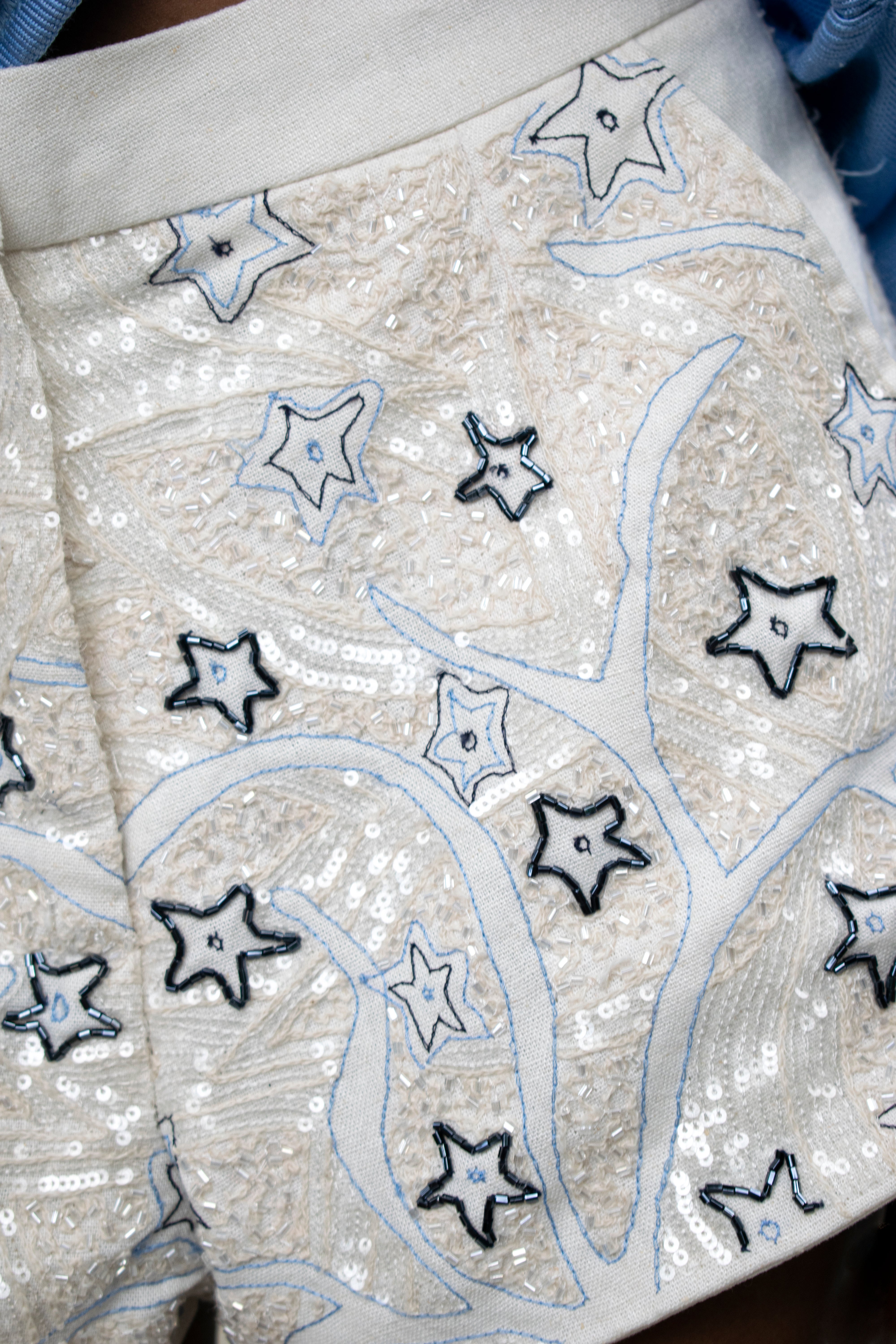 Embroidered Mini Shorts