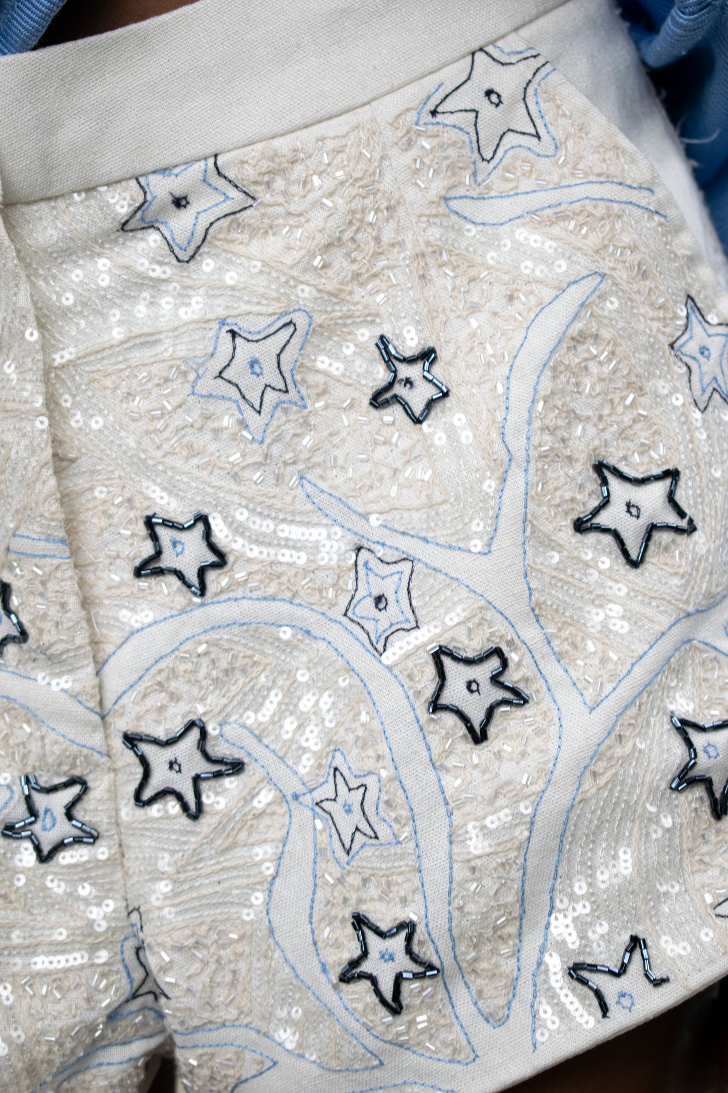 Embroidered Mini Shorts