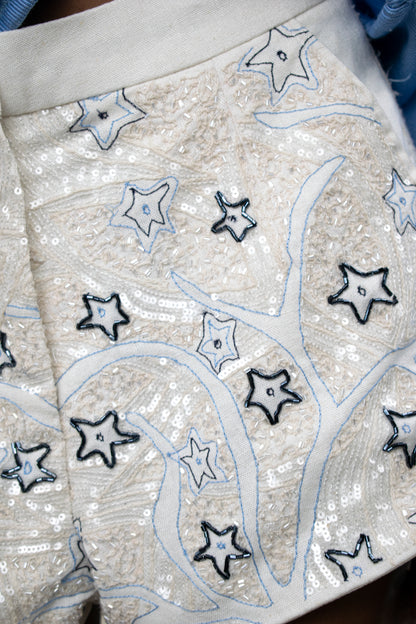 Embroidered Mini Shorts