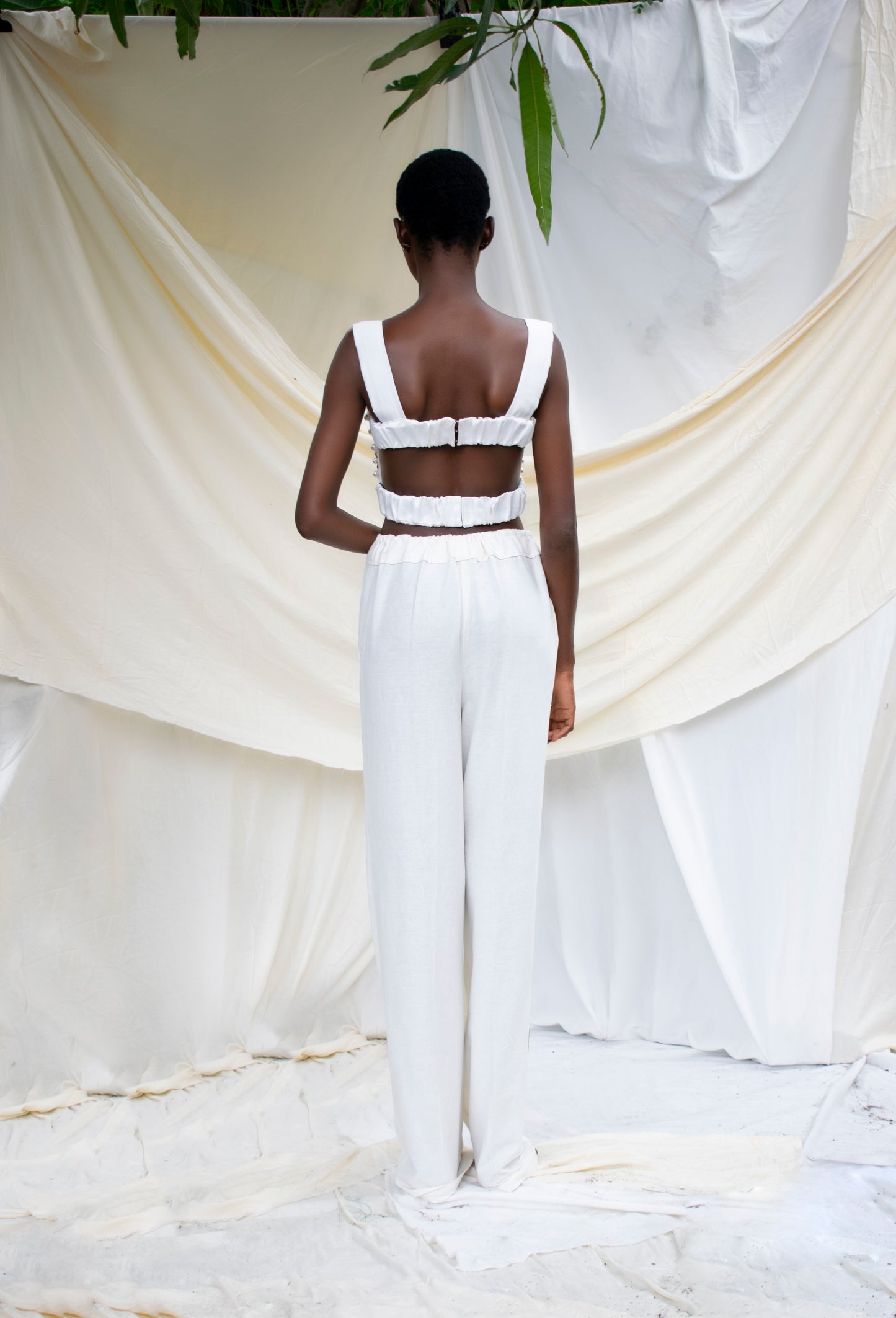 Hand Beaded Strap Detail Top