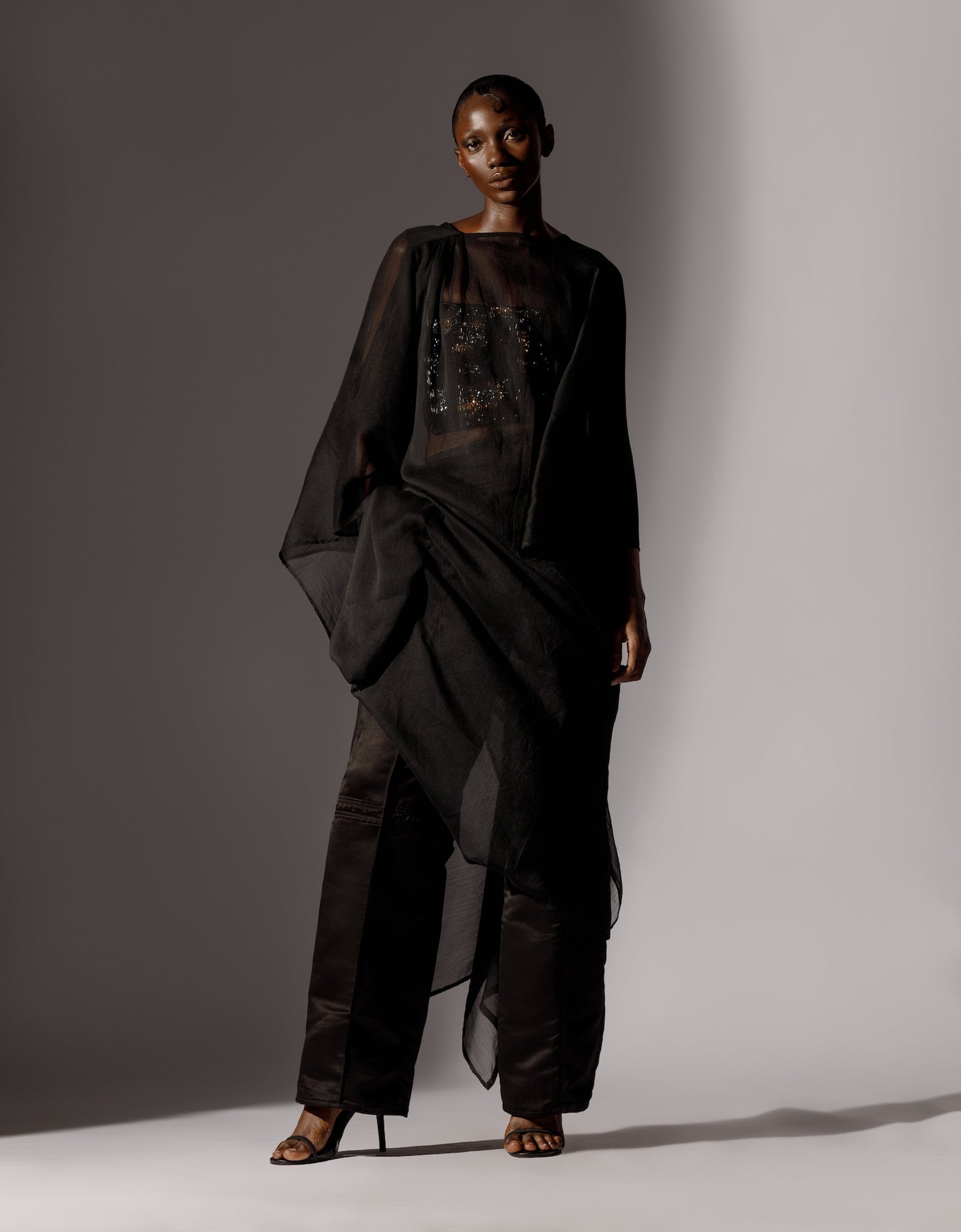 CHIFFON SHEER KAFTAN