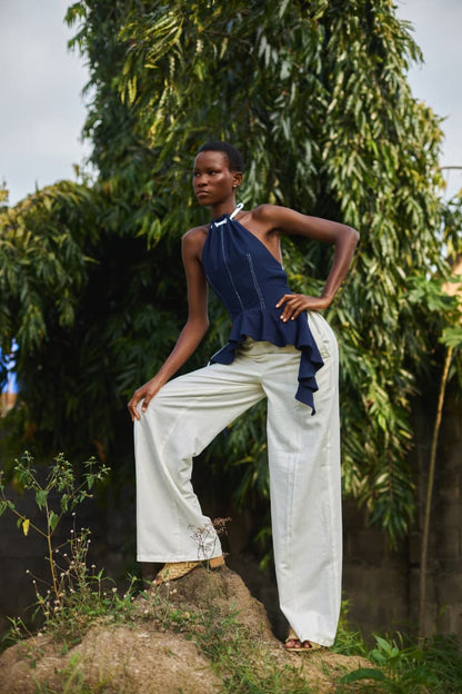 Embroidered Eyelet Detail Top