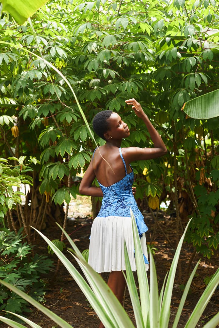 Batik Halter Mini Dress