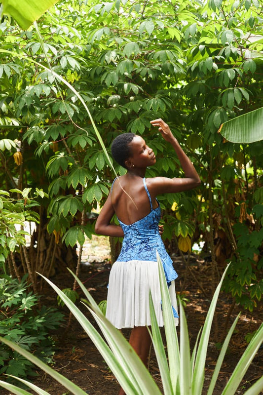 Batik Halter Mini Dress