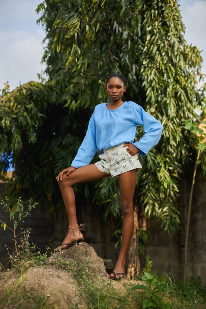 Embroidered Mini Shorts