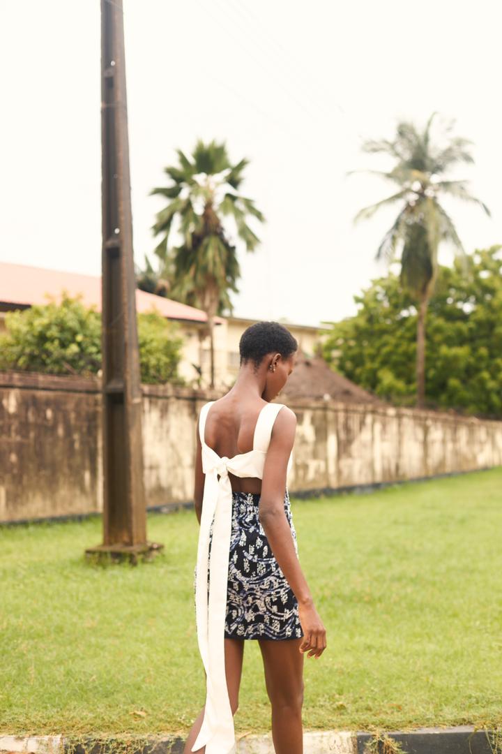 Batik Beaded Mini Dress